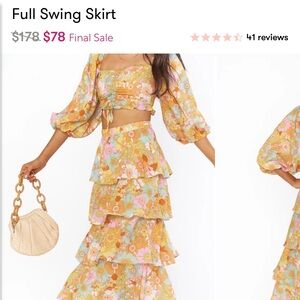 Show Me Your Mumu Full Swing Skirt Floral Size Large